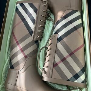 Burberry rain boots